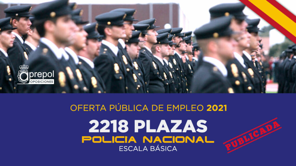 Plazas Policía Nacional Escala Básica Convocatoria 2021